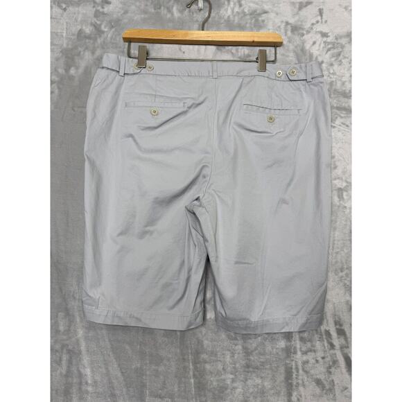 Talbots Shorts Womens 16 Gray Walking Bermuda Flat Front Pockets Stretch Golf - Picture 2 of 9